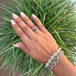 Bracelet 18K Gold Opal and Diamond Bracelet