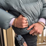 Bracelet 18K Gold Rainbow and Diamond Bracelet, Rose Cut