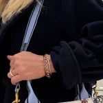 Bracelet 18K Gold Ruby and Diamond Bracelet, Rose Cut