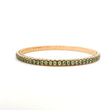 Bracelet 18K Gold Stretch Peridot Tennis Bracelet, 8.55-18 Carats