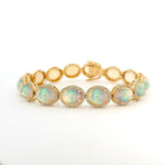 Bracelet 18K / Yellow Gold 18K Gold Opal and Diamond Bracelet