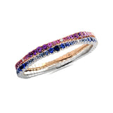 bracelet Stretch & Stack Blue Sapphire and Diamond Ombre Tennis Bracelet