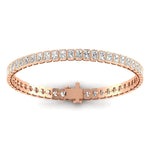Bracelets 14K & 18K Gold and Radiant Cut Diamond 7-8 ct Tennis Bracelet Bezel Set, Lab Grown