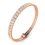 Bracelets 14K & 18K Gold and Radiant Cut Diamond 7-8 ct Tennis Bracelet Bezel Set, Lab Grown