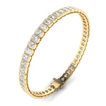 Bracelets 14K & 18K Gold and Radiant Cut Diamond 7-8 ct Tennis Bracelet Bezel Set, Lab Grown