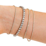 Bracelets 14K & 18K Gold Diamond Large Tennis Bracelet 6.95 ct & Up, 4-prong setting, Lab Grown