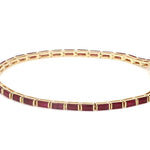 Bracelets 14K & 18K Gold Ruby Baguette Tennis Anklet, East West
