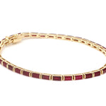Bracelets 14K & 18K Gold Ruby Baguette Tennis Anklet, East West
