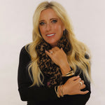 Bracelets 14K and 18K Gold Triple Rolling Ribbed Bracelet, 8.5mm