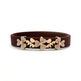 Bracelets 14K gold Material Flower Pave Diamond Bracelet