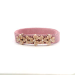 Bracelets 14K Gold Material Flower Pave Diamond Bracelet, Full Pave