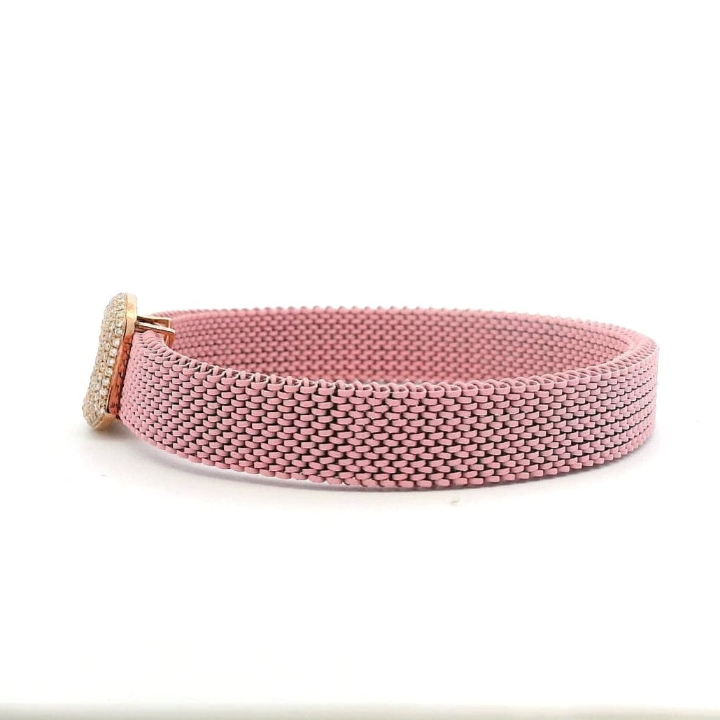 Bracelets 14K Gold Material Heart Pave Diamond Bracelet