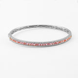 Bracelets 14K Gold Pink Sapphire and Diamond Bangle Bracelet