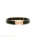 Bracelets 14K gold Rubber Element Pave Diamond Bracelet