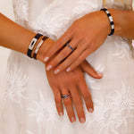 Bracelets 14K gold Rubber Element Pave Diamond Bracelet