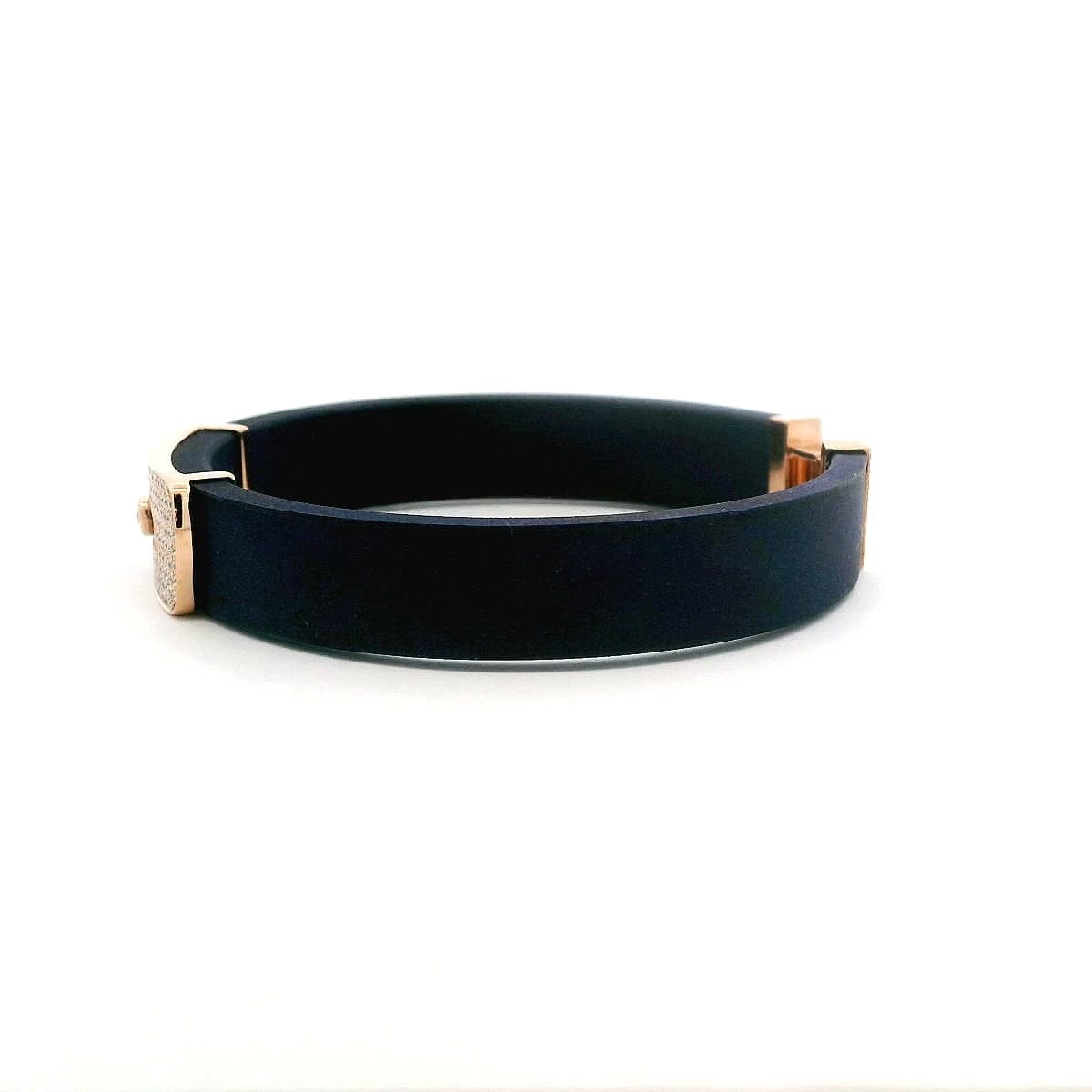 Bracelets 14K gold Rubber Sliding Pave Bar Diamond Bracelet
