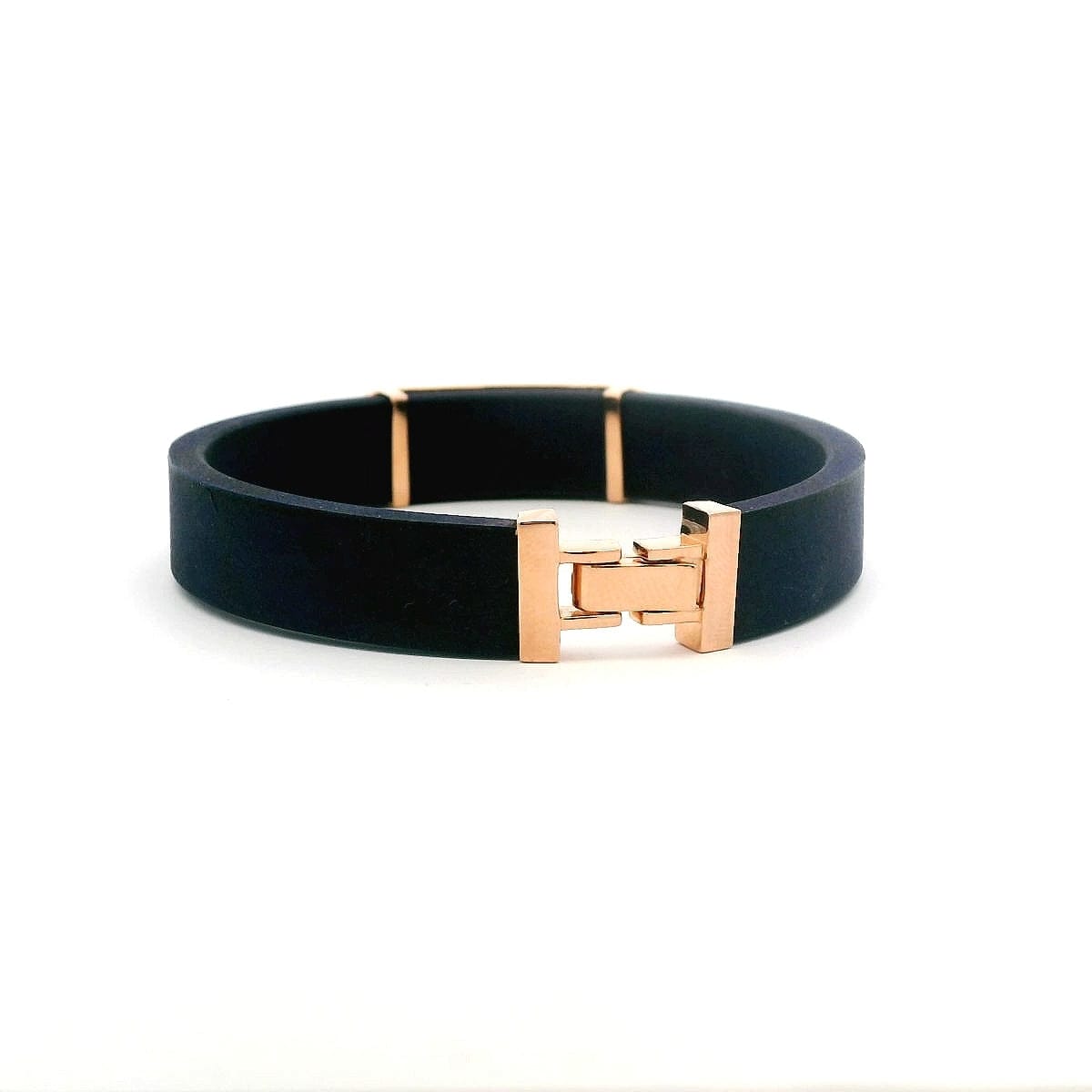 Bracelets 14K gold Rubber Sliding Pave Bar Diamond Bracelet