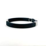 Bracelets 14K gold Rubber Three Pave Bar Diamond Bracelet