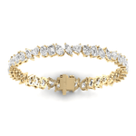 Bracelets 14K or 18K Gold and Multi-Shape Diamond 14.1 ct Tennis Bracelet, Lab Grown