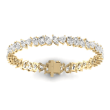 Bracelets 14K or 18K Gold and Multi-Shape Diamond 14.1 ct Tennis Bracelet, Lab Grown