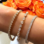 Bracelets 14K or 18K Gold and multi-shape Diamond 8.1 ct Tennis Bracelet Lab Grown
