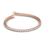 Bracelets 14K or 18K Gold Diamond Medium Tennis Bracelet 3 ct 4-prong setting, Lab Grown