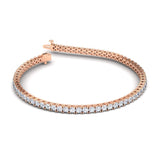 Bracelets 14K or 18K Gold Diamond Medium Tennis Bracelet 3 ct 4-prong setting, Lab Grown