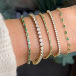 Bracelets 14K or 18K Gold Diamond Medium Tennis Bracelet 3 ct 4-prong setting, Lab Grown