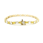 Bracelets 14K or 18K Gold East West Yellow and White Oval Diamond 8.76 carats Tennis Bracelet, Lab Grown