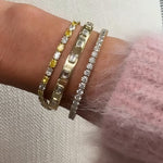 Bracelets 14K or 18K Gold Emerald Cut Diamond Bangle Bracelet 2.77 ct, Lab Grown