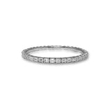 Bracelets 18K Gold Stretch & Stack Emerald Cut Diamond Tennis Bracelet, 8.0 Carats, Lab Grown