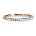 Bracelets 18K Gold Stretch & Stack Round Diamond Tennis Bracelet, 8.0 Carats, Lab Grown