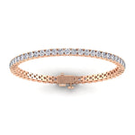 Bracelets 6" / Rose Gold / 14K 14K & 18K Gold Diamond Large Tennis Bracelet 6.95 ct & Up, 4-prong setting, Lab Grown