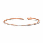 Bracelets 6" / Rose Gold / 14K 14K or 18K Gold Diamond Mini Tennis Bracelet 1.4 ct 4-prong setting, Lab Grown
