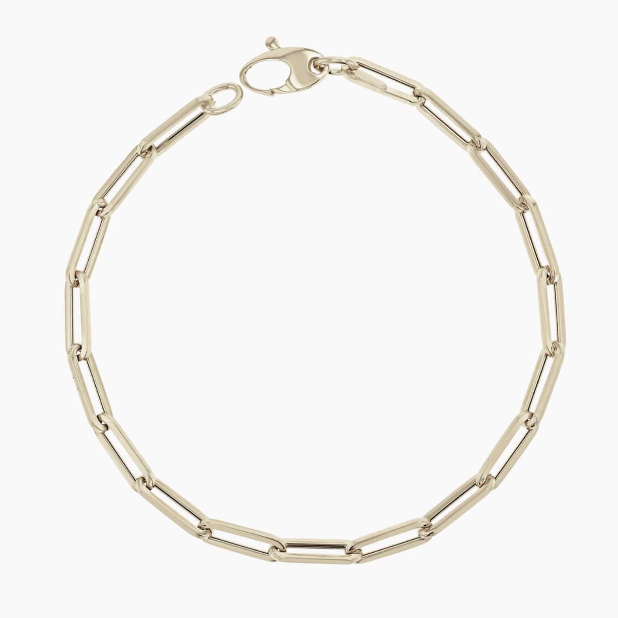 Bracelets 6" / Rose Gold Medium 14K Gold Paper Clip Link Bracelet