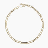 Bracelets 6" / Rose Gold Medium 14K Gold Paper Clip Link Bracelet