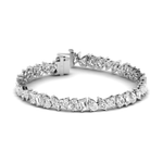 Bracelets 6" / White Gold / 14K 14K or 18K Gold and Multi-Shape Diamond 14.1 ct Tennis Bracelet, Lab Grown