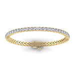 Bracelets 6" / Yellow Gold / 14K 14K & 18K Gold Diamond Large Tennis Bracelet 4.8 ct, 4-prong setting, Lab Grown