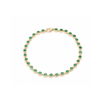 Bracelets 6" / yellow gold / 14K 14K & 18K Gold Emerald Bezel Link Bracelet