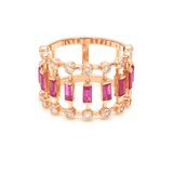Bracelets 6" / yellow gold / 14K 14K & 18K Gold Ruby Dot-Dash Ring