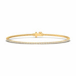 Bracelets 6" / Yellow Gold / 14K 14K or 18K Gold Diamond Mini Tennis Bracelet 1.4 ct 4-prong setting, Lab Grown