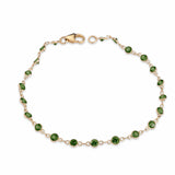 Bracelets 6" / yellow gold 14K Gold Emerald Strand Bracelet