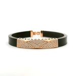 Bracelets 7.5" / Yellow Gold / 14K 14K gold Rubber Element Pave Diamond Bracelet