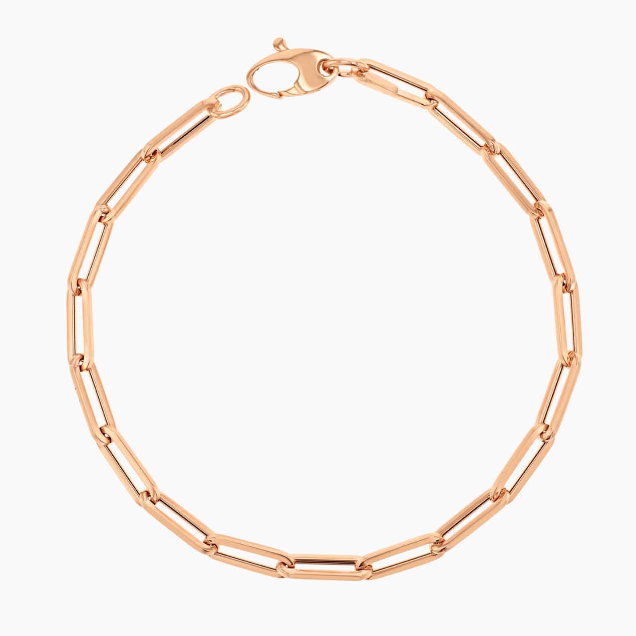 Bracelets Medium 14K Gold Paper Clip Link Bracelet