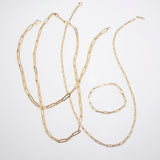 Bracelets Medium 14K Gold Paper Clip Link Bracelet