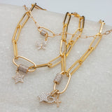 Bracelets Medium 14K Gold Paper Clip Link Bracelet
