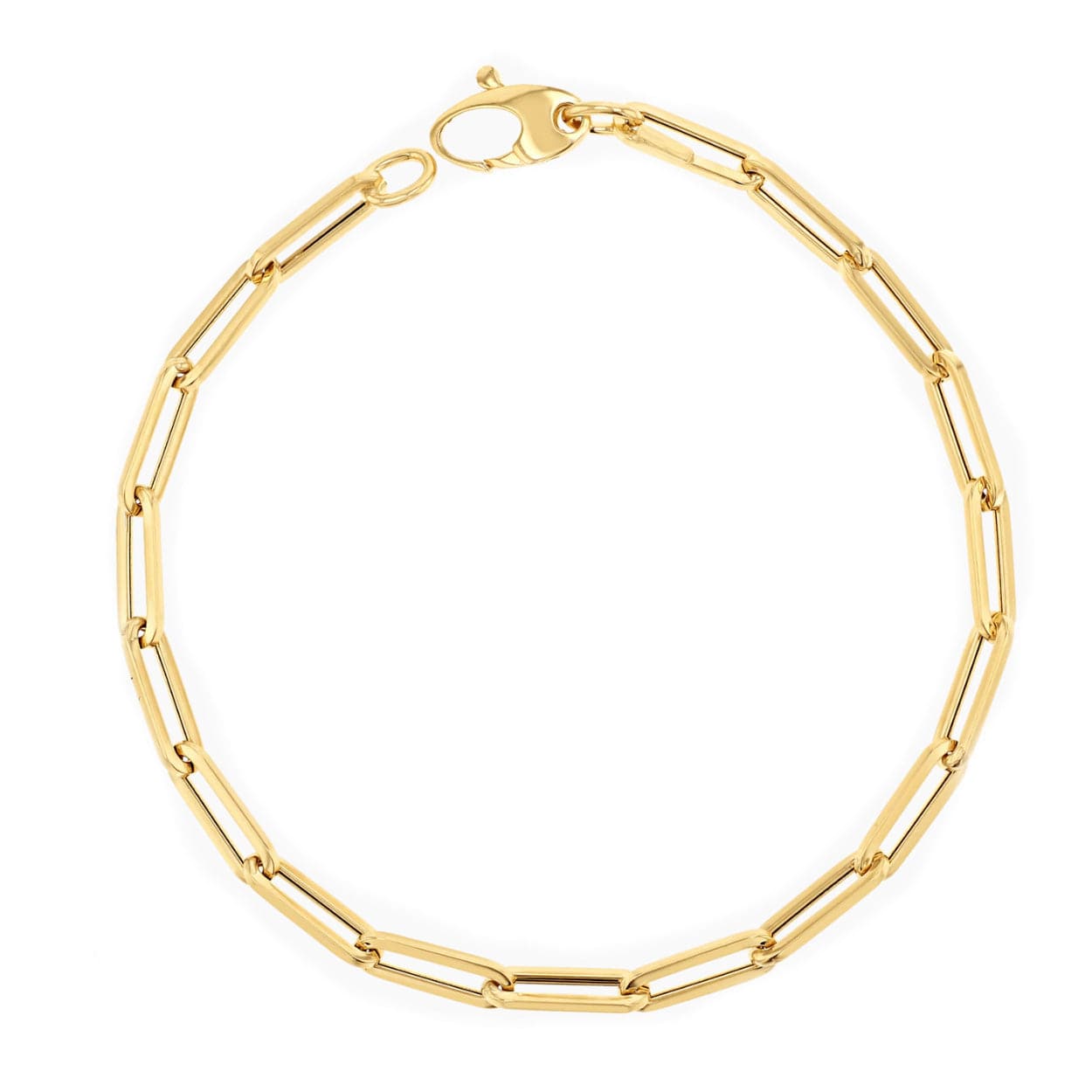 Bracelets Medium 14K Gold Paper Clip Link Bracelet