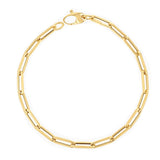 Bracelets Medium 14K Gold Paper Clip Link Bracelet
