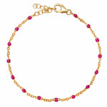 Bracelets Ruby Red Ruby Red Enamel Beaded Bracelet