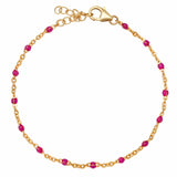 Bracelets Ruby Red Ruby Red Enamel Beaded Bracelet
